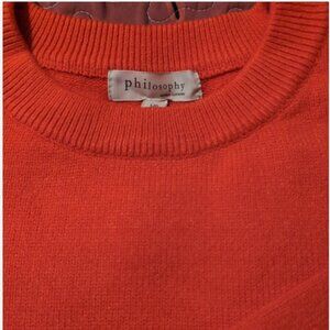 CHERRY RED SOFTEST SWEATER ON EARTH SIZE LARGE PHILOSOPHY REPUBLIC NWOT PERFECT